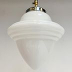 Opaalglazen Art Deco Plafondlamp Uit De 1960’S thumbnail 9