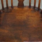 Charmante, Antieke Engelse Highback Windsor Eetkamerstoel Met Een Prachtig Patina thumbnail 7