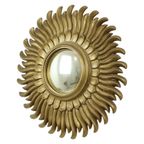 Vintage Zonnespiegel Sunburst Spiegel Convex Goud Hars 42Cm thumbnail 8