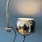 Chrome Eyeball Wall Lamp - Arc Wall Light - Mid Century Light Fixture - Space Age thumbnail 6