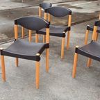 6 Vintage Strax Stoelen, Hartmut Lohmeyer Voor Casala thumbnail 3