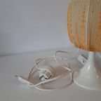 Setprijs 2 Vintage Nachtkastjes Lampen Jaren 70 Tulpvoet Lamp thumbnail 8