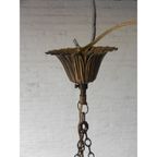 Vintage Hanglamp Met Grote Glazen Schaal Aan Kettingen thumbnail 10