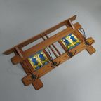 Art Nouveau Wall Coat Rack With Tiles thumbnail 2