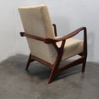 Massive Teak Organic Shaped Lounge Chair By Topform, 1950S. Two Pieces Available. thumbnail 9