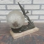 Art Deco Tafellamp Met Vogel 1920'S | Kerst thumbnail 7
