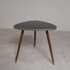 Driehoekige Vintage Bijzettafel, Salontafel Op Drie Poten thumbnail 9