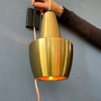 Oranje Lichte Deense Mid Century Space Age 'Rod' Wandlamp thumbnail 6