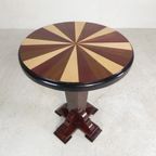 Art Deco Stijl Tafel Met Verschillende Soorten Ingelegd Hout thumbnail 2