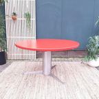 Rode Ronde Xl Eettafel 130 Cm Vintage Space Age Design Tafel thumbnail 2