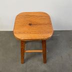 Set Van 4 Vintage Grenen Krukken, Scandinavisch Design, 1970'S thumbnail 8