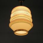 Vintage Hanglamp Met Glazen Kap Model Lampion, Jaren 50 thumbnail 11