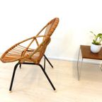 Retro Vintage Rotan Fauteuil Stoel Jaren 60 / 70 Riet thumbnail 4