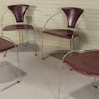 Set Van 4 Vintage Postmodern 'Linda' Eetkamerstoelen, Arrben thumbnail 10