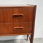 Midcentury Modern Design Ladekast - Teak, 2 Lades Op Pootjes thumbnail 3