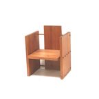3X Zeer Zeldzame Modenistische Brutalist Fauteuil Ontworpen Door Architect Fritz Zeiger thumbnail 13
