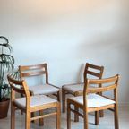 Set 4 Stoere Vintage Deense Eetkamerstoelen Jaren 60 thumbnail 13