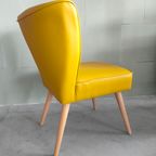 Retro Cocktail Stoel Scandinavische Stijl Geel thumbnail 4