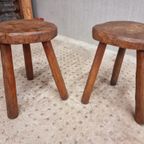 Vintage Brutalist Set Tafel En 2 Krukjes 60S thumbnail 11