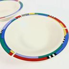 Kun - Lun - China - Porselein - Diepe Borden (2) - Memphis Milano Stijl - Post Modern - 80'S thumbnail 2