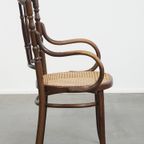 Leuke Originele Vintage Thonet Bistro Design Stoel Met Armleuningen thumbnail 2