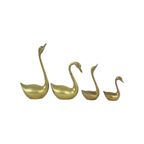 Vintage Zwanen Messing Koper Set Van 4 Mtc Brass thumbnail 6