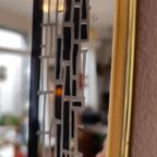 Vintage Spiegel Wandspiegel Mirror Goud Zwart Messing thumbnail 2