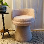 Ronde Fauteuil In Crème Teddy thumbnail 3