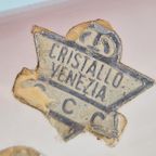 Vintage Cristallo Venezia Ccc Schaal Kom Blauw Amber Murano thumbnail 11