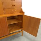 Teak Fineer Kast Uit Zweden Met Klep En Lades thumbnail 12