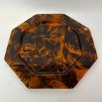 Faux Tortoiseshell Plexiglass Tray By Alpac, France Circa 1980 thumbnail 4