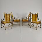 Unieke Set Eetkamer- En Loungestoelen In Mid-Century Stijl – Verguld, Gemaakt Tussen 1940-1948 thumbnail 18