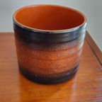 Vintage Bruin Oranje Terracotta Bloempo thumbnail 4