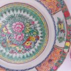 Vintage Chinese Bord Handgeschilderd.24 Cm.uitstekende Staat. thumbnail 6