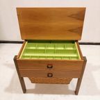 Sewing Cabinet With Reed Basket By Horn Collection, West Germany 1950S thumbnail 7