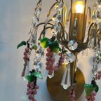10 Beschikbaar Roze Murano Handgemaakte Kristal Druiven Vintage Wandlampen thumbnail 7