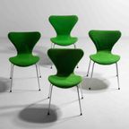 Mid-Century Set Van 4 Diep Groene Fritz Hansen Vlinderstoelen thumbnail 5