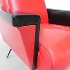 Vintage Skai Fauteuil Met Armleuningen thumbnail 29