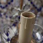Vintage Kobalt Blauwe Murano - Glas En Kristal - Kroonluchter Met Kralen thumbnail 15