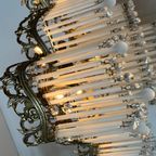 Vintage Art Nouveau Stijl Kroonluchter Teardrops Staafjes thumbnail 4