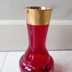 Rood Bohemia Glass Vaasje thumbnail 3