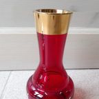 Rood "Bohemia Glass" Vaasje thumbnail 3