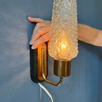 Mid Century Deense Wandkandelaar  - Scandinavische Glazen Wandlamp thumbnail 4