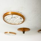 Italiaanse Jaren 50 Hanglamp Glas Art Deco Fontana Arte-Stijl thumbnail 2