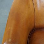In Goede Staat Verkerende Charmante Schapenleren Clubfauteuil Met Een Warme Kleurstelling thumbnail 5