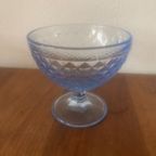 Vintage Set Van 4 Blauwe Glazen Coupes Van IKEA Made In Italië thumbnail 3