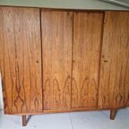 Mid Century Pallisander Fineer Klerenkast 4 Deurs Deens thumbnail 5