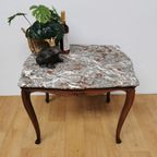 Vintage Queen Ann Salontafel Koffietafel Met Marmer Blad 21 thumbnail 3