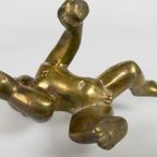 Vintage Mooie Messing Hindoe God Baby Krishna Standbeeld Decoratieve Figuur - Lord Little Baby Kr thumbnail 7