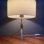 Brass Table Lamp With Round Shade 1960S thumbnail 4